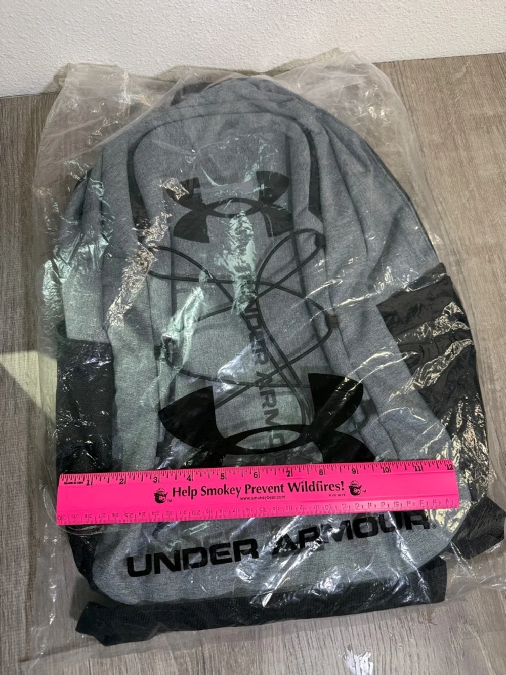 Under Armour Gray and Black Logo Backpack
